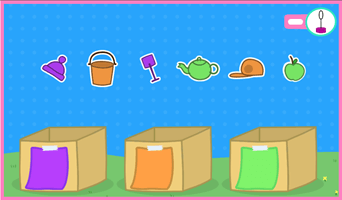 sorting minigame by colour